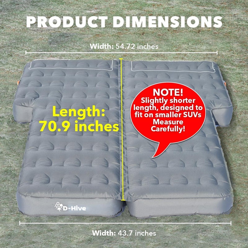 Hive Shortened Length - Unbeatable Durability SUV Air Mattress for Car Camping, Durable Extra Thick 300D Oxford Fabric, Quick Easy Set-Up w/Electric Pump, Car Mattress with Base Extenders 180cm - Image 2